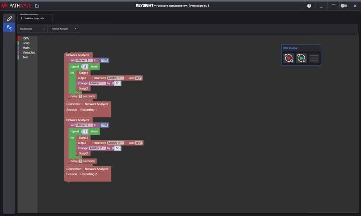 圖 2 PathWave Instrument RPA 可視化腳本編輯器.png